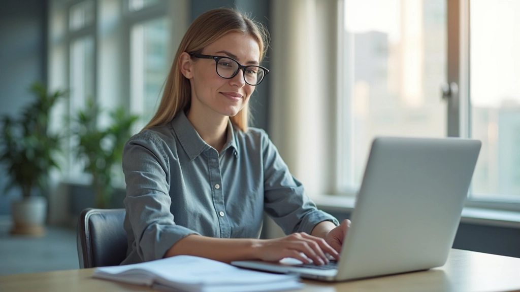 Профессиональное фото инструктора по цифровому маркетингу за компьютером